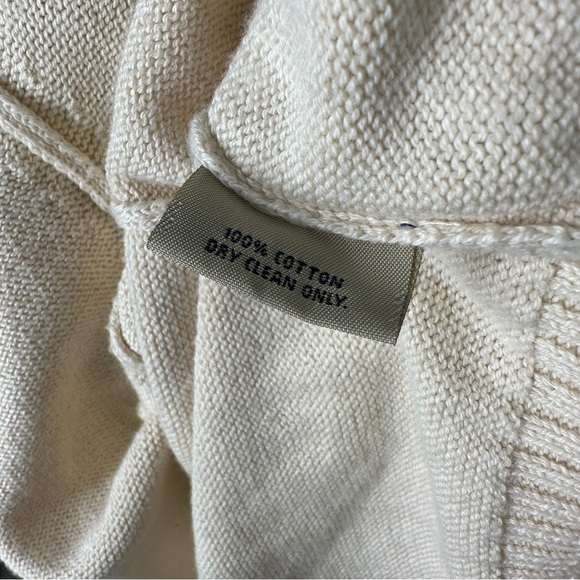 BILLS KHAKIS Men’s Cream Cotton Crewneck Sweater Medium Made in USA - Picture 5 of 5